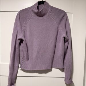 Lavender Cashmere Turtleneck Sweater